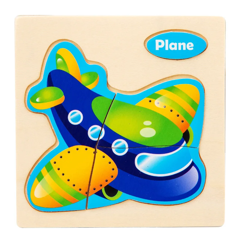 Toddler Puzzles Wooden Learning Montessori Toys Preschool Educational Toddler Activities Puzzle Games Bus Rocket Puzzles - Image 3