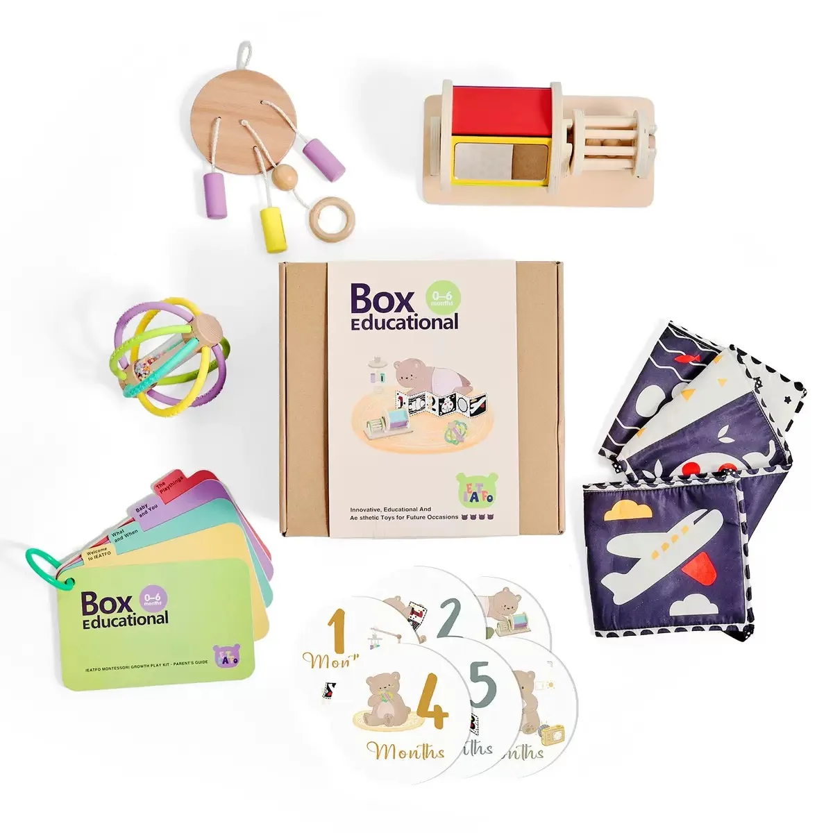 Montessori Box 7 Pcs Set bed ring bell learning toy explorer play kit 7 in 1 kit - Image 6