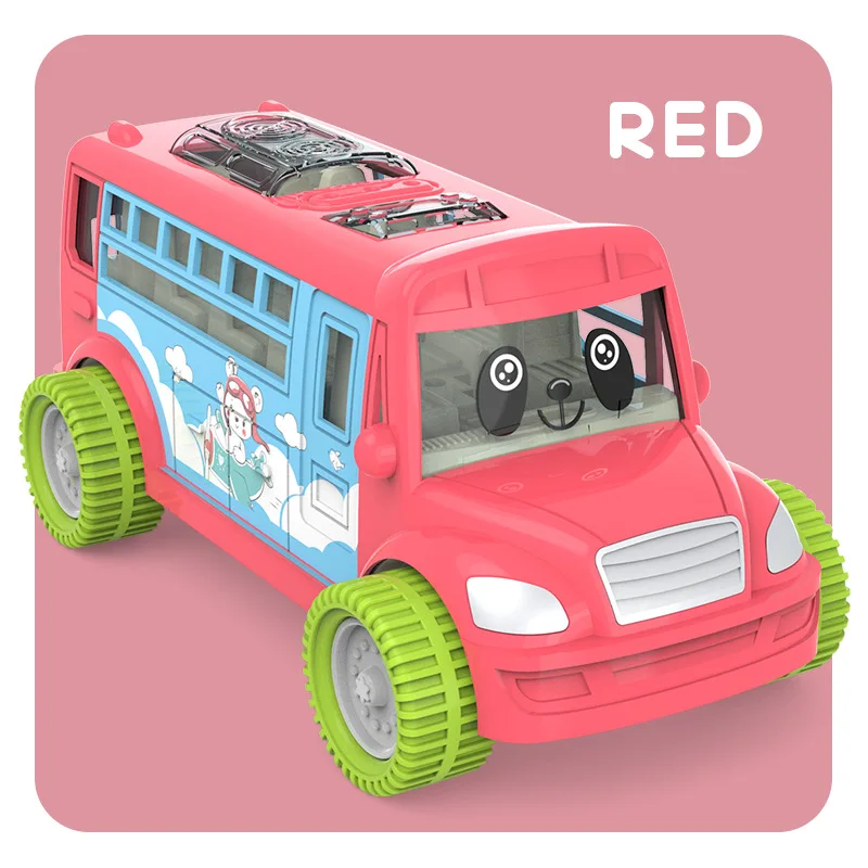 Wholesale Universal Dazzling Light Music Cartoon Simulation Baby Car School Model Electric Toy Bus - Image 7
