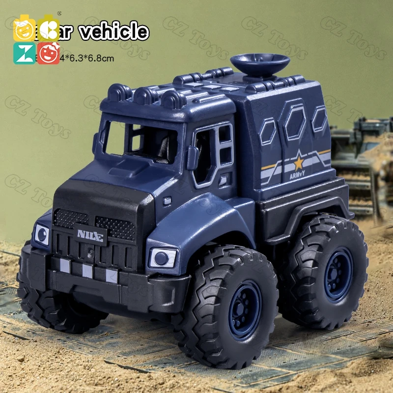 CZ Factory Pull Back Military Truck Friction Vehicles Car ModelsToy Inertia 4WD off Road Friction Toy Vehicle for Kids - Image 9