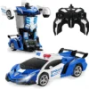 Robot Remote Control Stunt Racing Toy Holiday Birthday Gift Car Kids Manufacturer 2.4ghz with Music LED Lights 1/18 Transforme