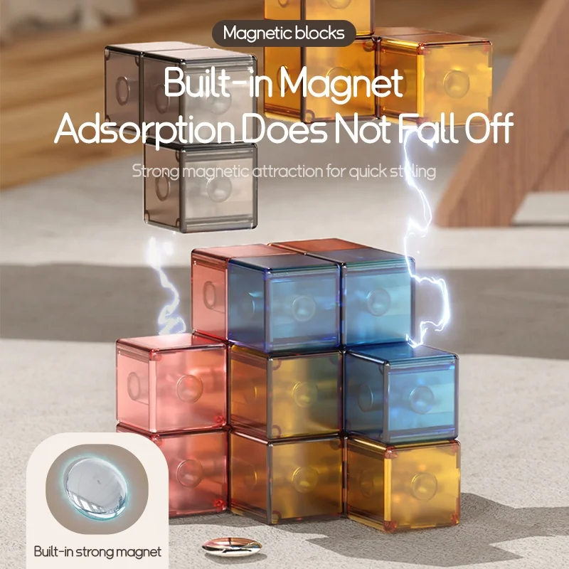 Magnetism Cube Block Puzzle Building Block Magnetism Embedded Assembly Toys Boys and Girls Intellectual Development Toys - Image 6