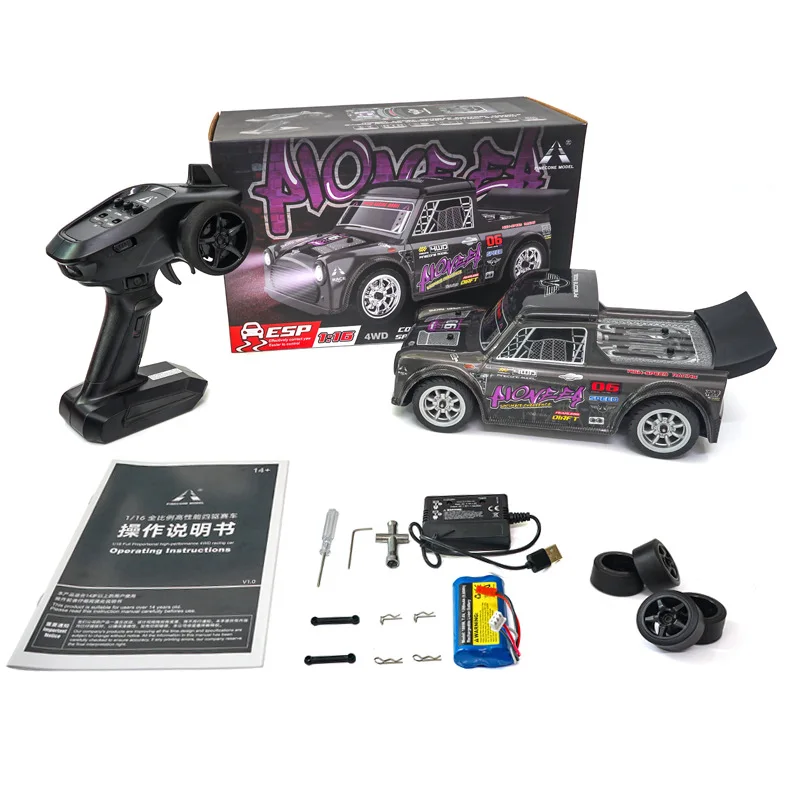 High Quality 1/16 70km/h Scale 4WD Electric High Speed LED Light Remote Control Drift RC Racing Car Toy - Image 23