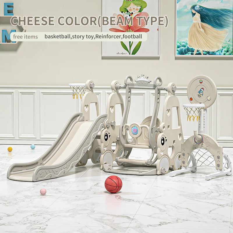 6 in 1 Indoor Room Plastic Swing Slide Toy Set HDPE Material Baby Climbing Equipment with Slide for Park Children's Playground - Image 19