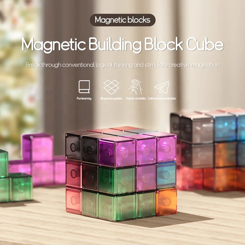 Magnetism Cube Block Puzzle Building Block Magnetism Embedded Assembly Toys Boys and Girls Intellectual Development Toys - Image 3