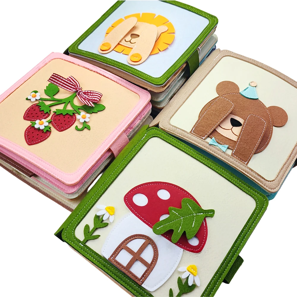 Preschool Montessori Educational Learning Toys Soft Activity Books for Babies Felt Activity Busy Book Quiet Book for Toddlers - Image 2
