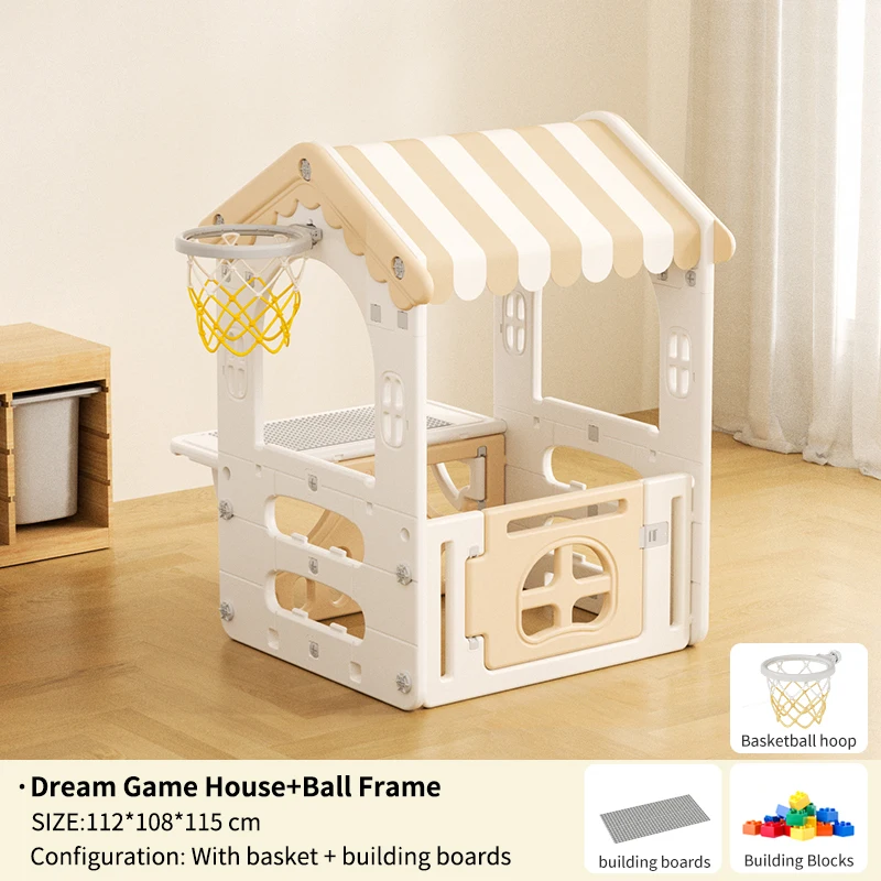 Feelkids Dream Tent Playhouse Children's Playground Plastic Toy Baby White Swing and Slide for Kids Indoor - Image 10