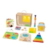 Hfdcee6fb30b84340bd871751e4c7f6f0N.webp Hot Sell Educational Box Montessori Box Matching Stacking Blocks Paint Crayon Coloring Book Wooden Stacking Stone