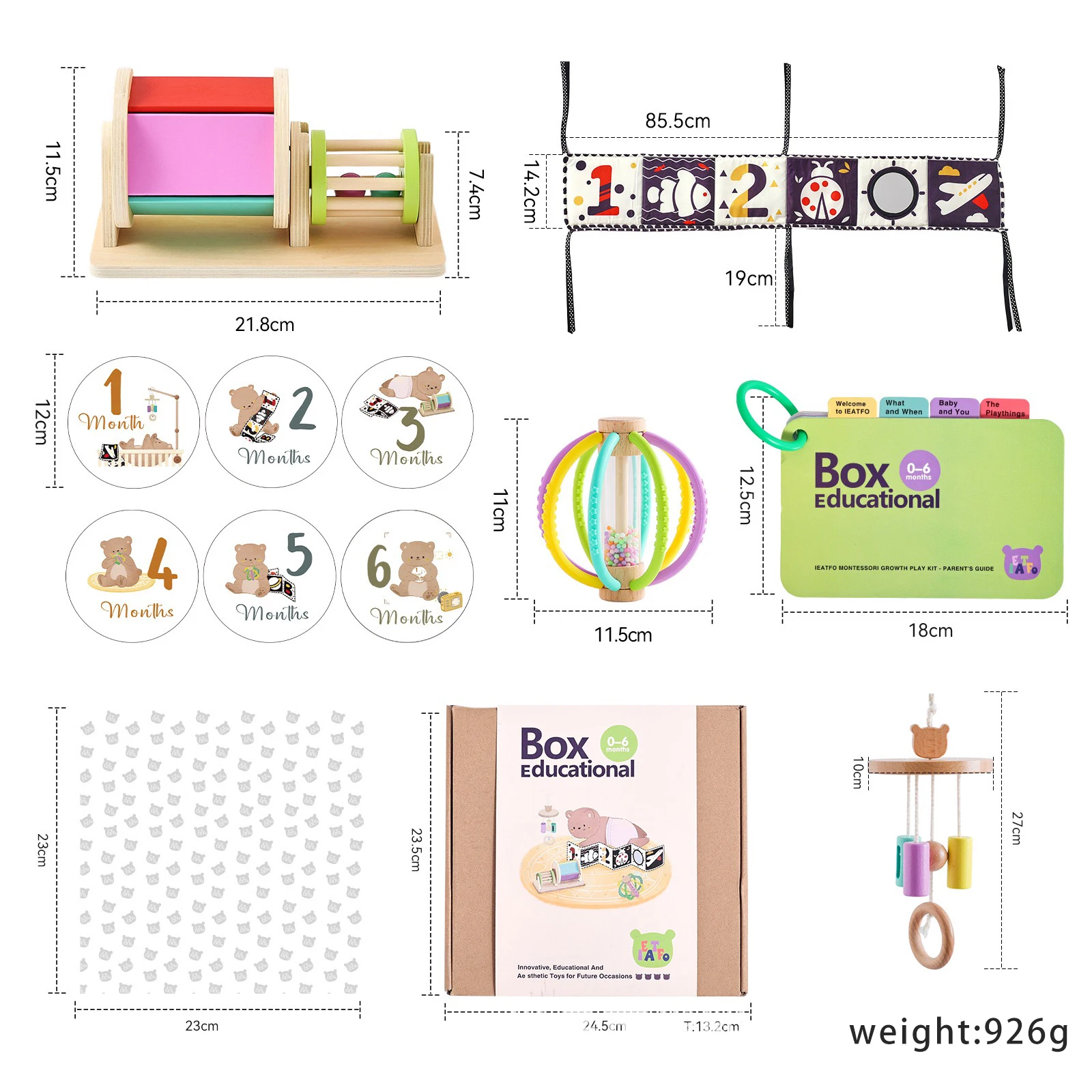 Montessori Box 7 Pcs Set bed ring bell learning toy explorer play kit 7 in 1 kit - Image 2