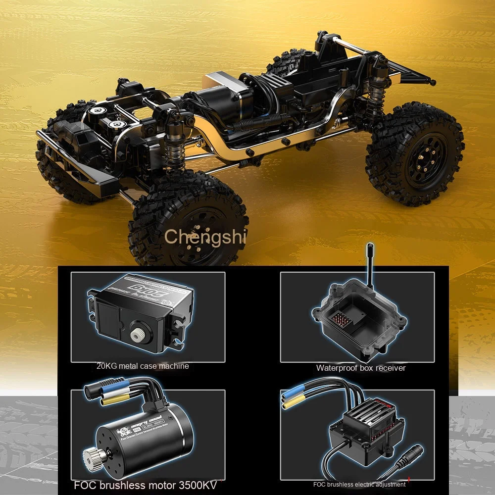 New H12Y 1:12 Scale Large Remote Control Induction Brushless RC Car Aluminum Alloy Servo Oil Impact LED Light Model Toy - Image 3