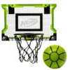 S75563e6e3de3404487914f3186aab350d.webp NERF Pro Hoop Basketball Set with Mini Nerf Ball and Steel Rim for Dunking Over the Door Accessory
