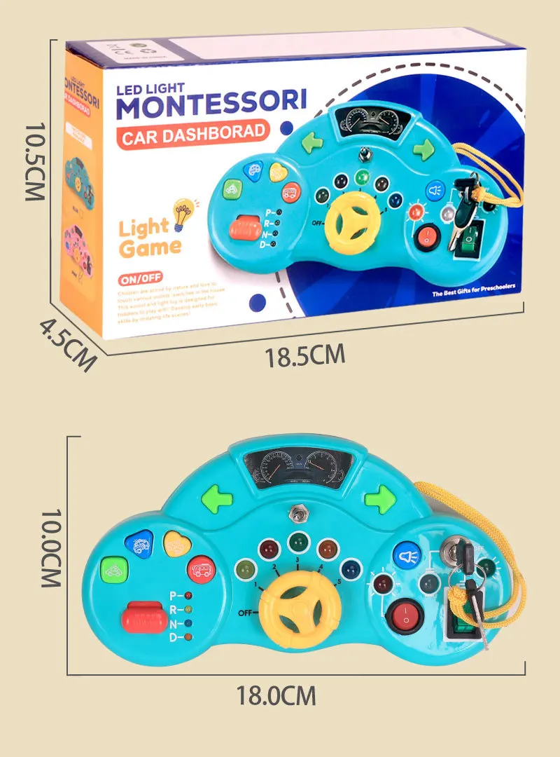 Pop-Up Toy Music Montessori Fine Motor Skill Training Press Pull Click Animal Car Button Plastic Baby Brain Development Toys - Image 6